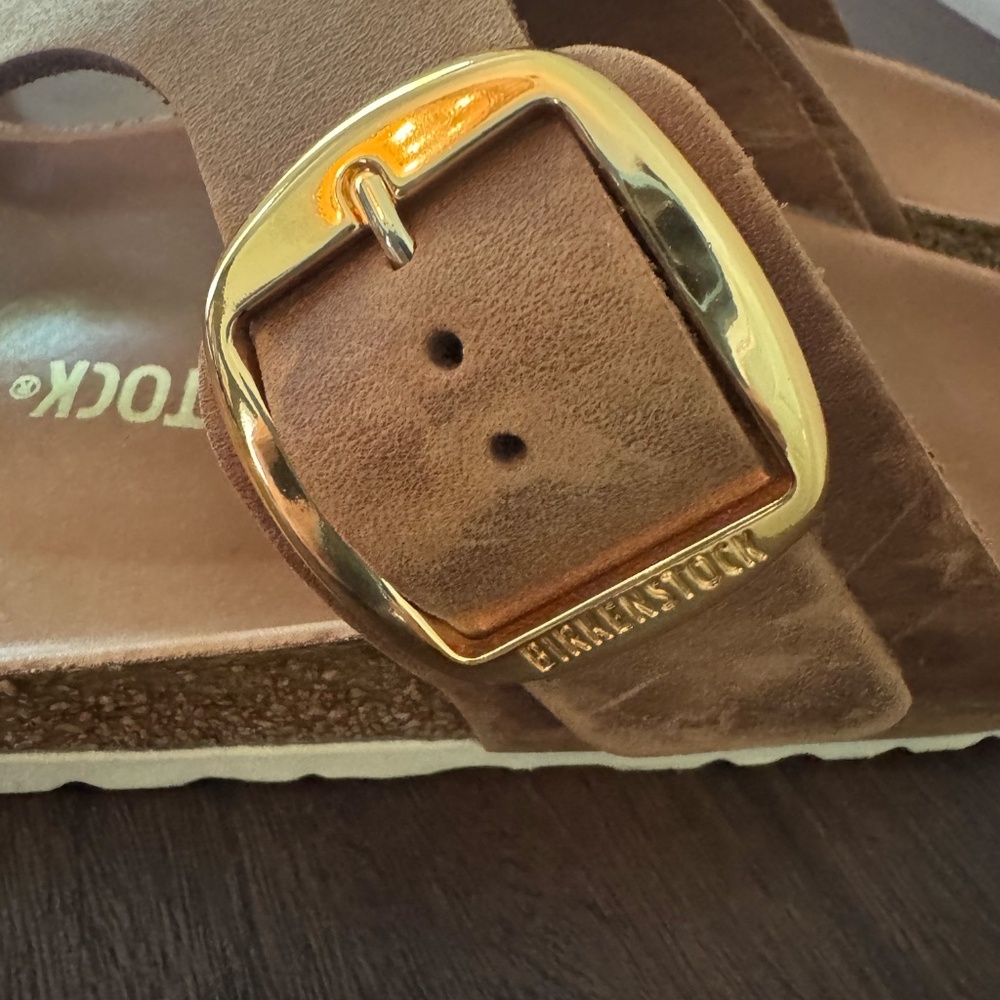 Birkenstock Women's Gizeh Big Buckle Oiled Leather Thong size 39 - Picture 6 of 12